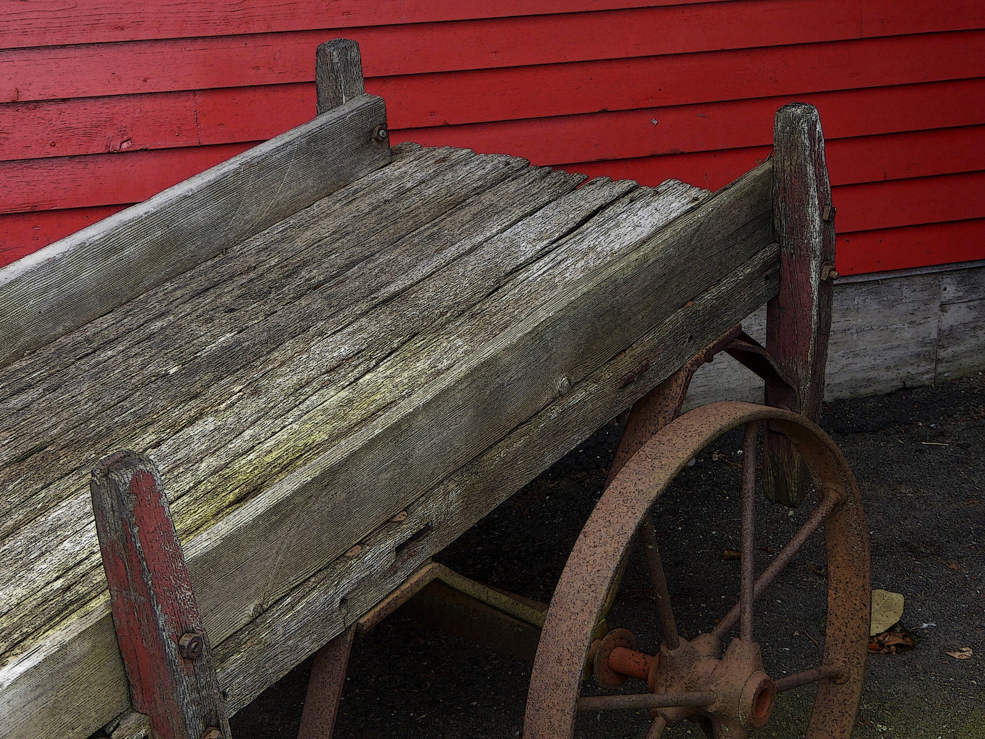 Vintage drewniany wagon