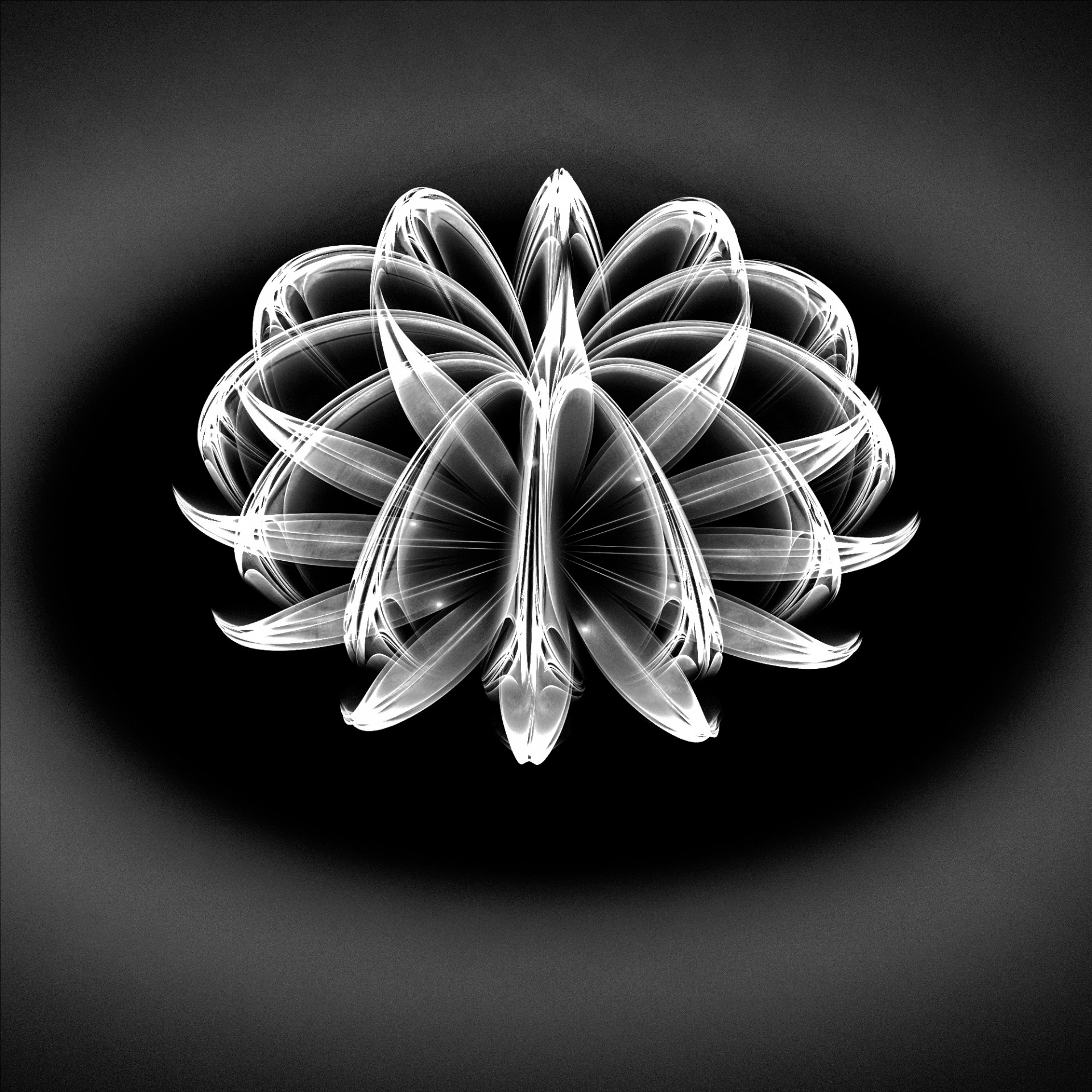Floare fractal alb