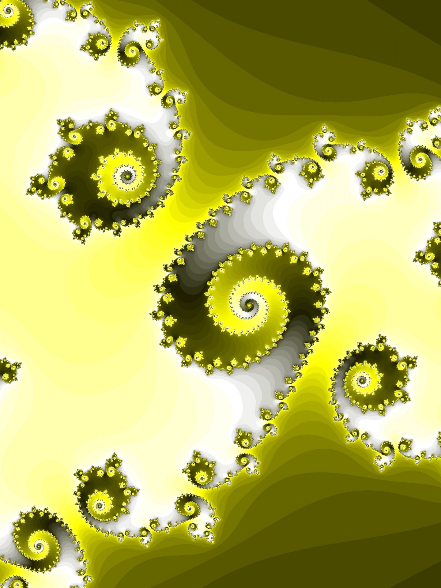 Spirală fractal galben