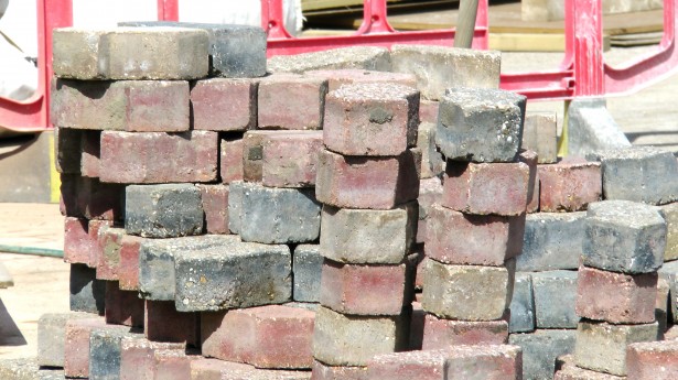 Bricks On A Construction Site Free Stock Photo - Public Domain Pictures