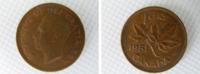 1951 kanadai cent