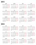 2015-2016 naptár