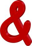 Ampersand Symbol Red