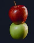 Jablka červená a zelená Skládaný