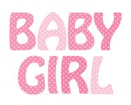 Baby Girl Różowy Polka Dots Tekst