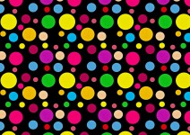 Black Background Rainbow Dots Paper