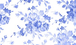 Niebieskie tło Akwarele Floral