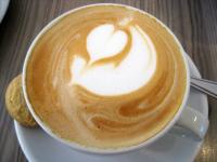 Cappuccino hjärta i cup