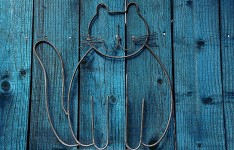 Cat Decoration - Blue
