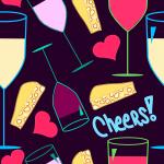 Cheers wine party pattern