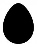 Egg Silhouette Clipart Template