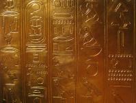 Hieroglyphs in gold