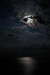 Moon Clouds And Sea