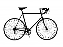 Berg Fahrrad-Schattenbild