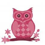 Owl in Pink Cute Clipart