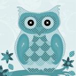Owl modelado bonito Cor Teal