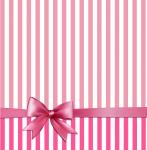 Pink White Stripes & Bow Background