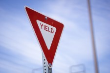 Red Yield Road Sign