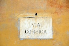 Teken van de straat in Pisa