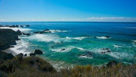 Las olas en la costa de California