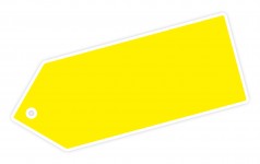Żółta etykieta puste