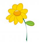 Yellow Flower Clip