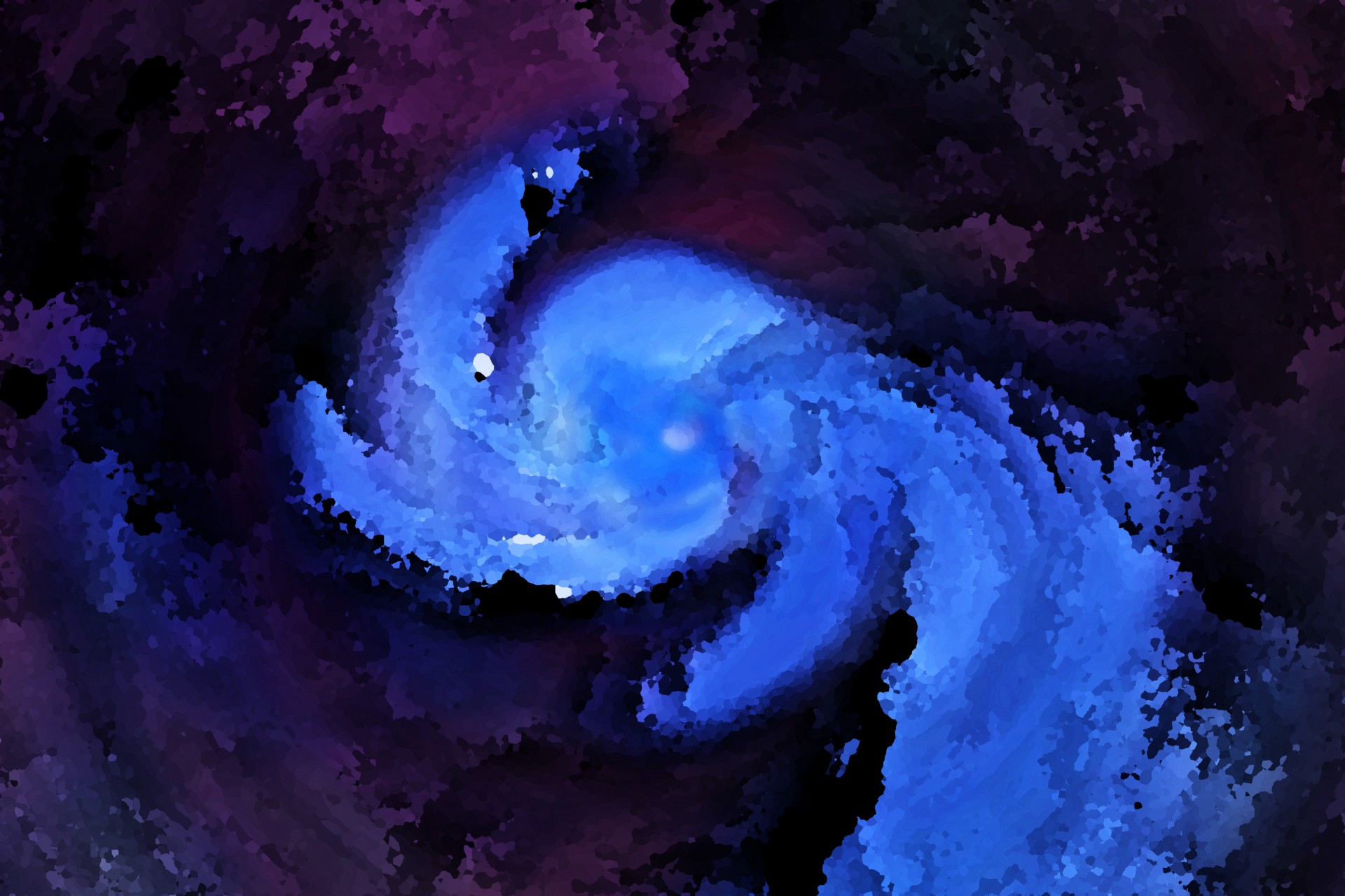Artistic abstract albastru și violet