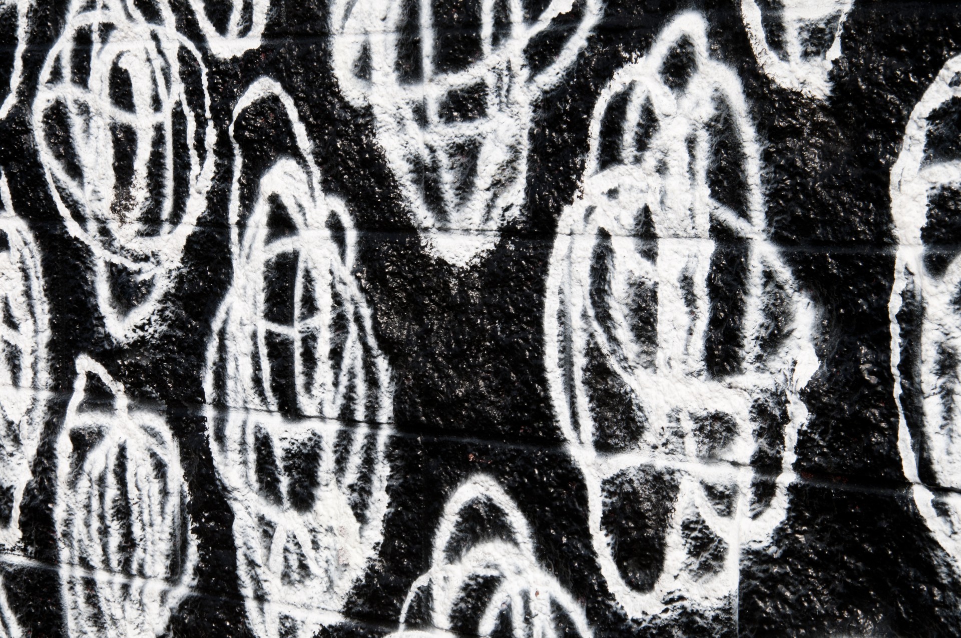 Negru Brick perete alb Graffiti