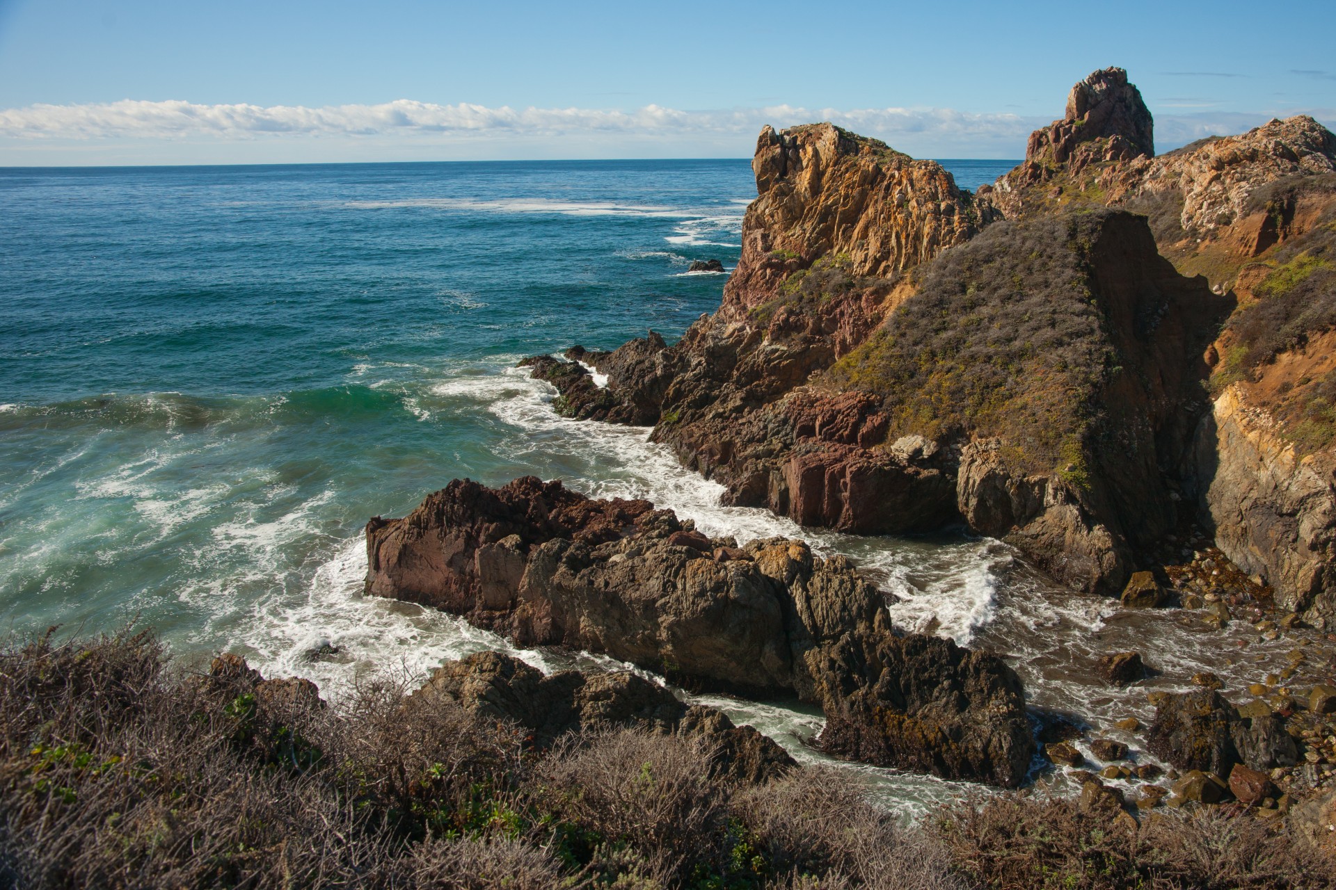 Cliffs et la côte du Pacifique
