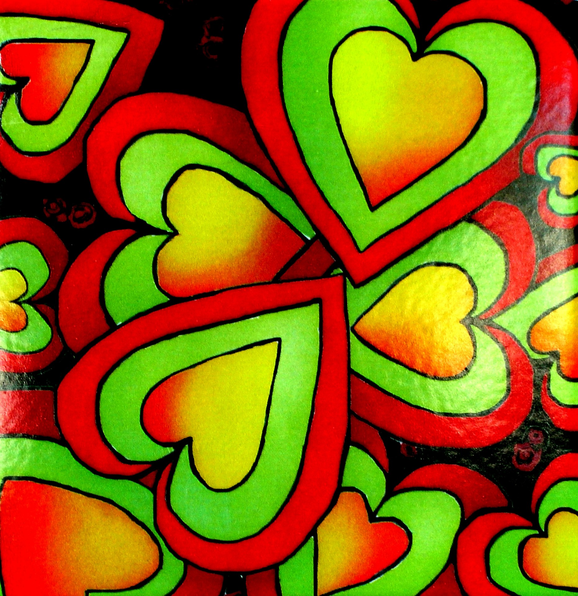 Colorful Love Hearts
