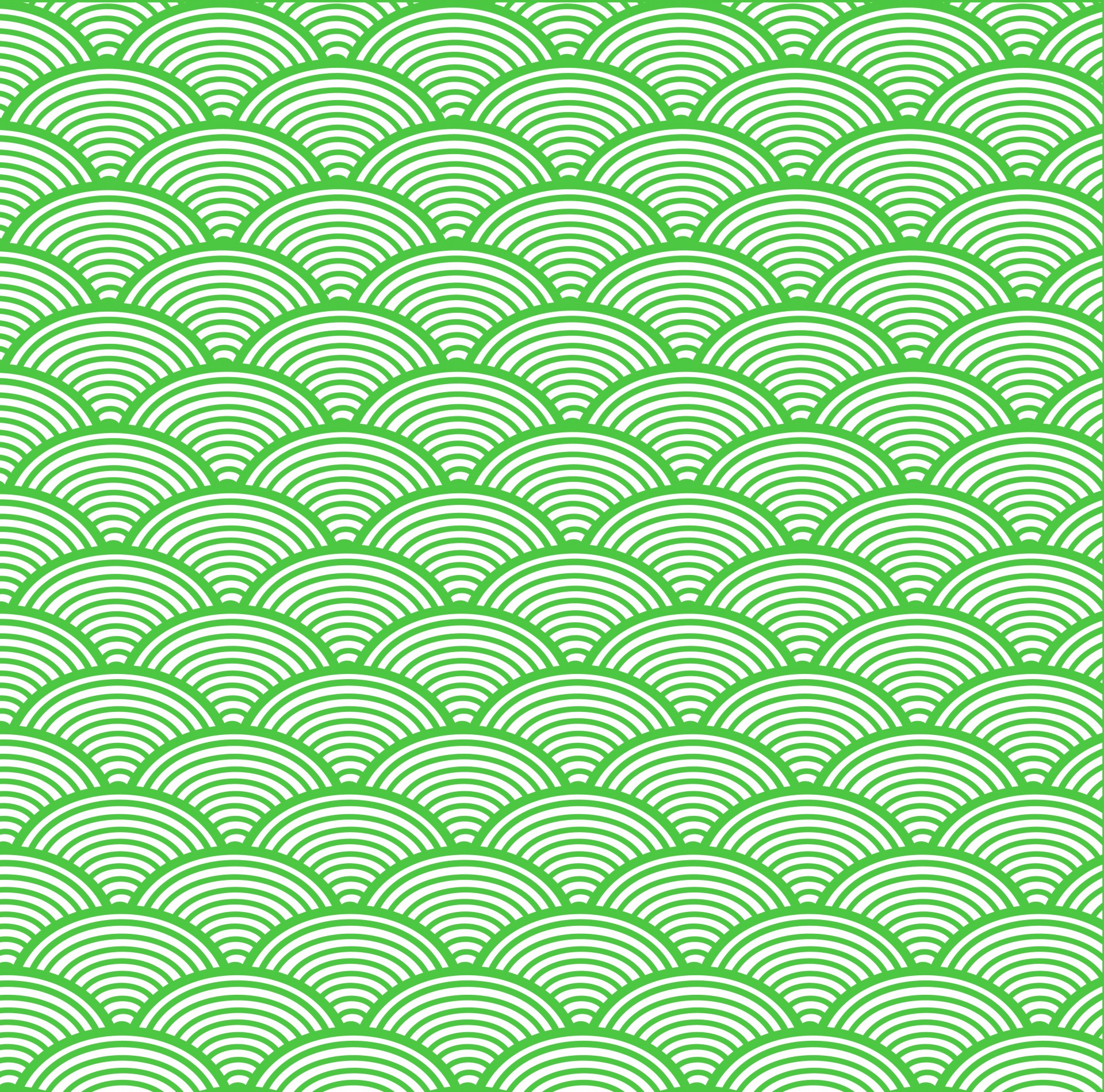 Japoneză Wave Wallpaper Green