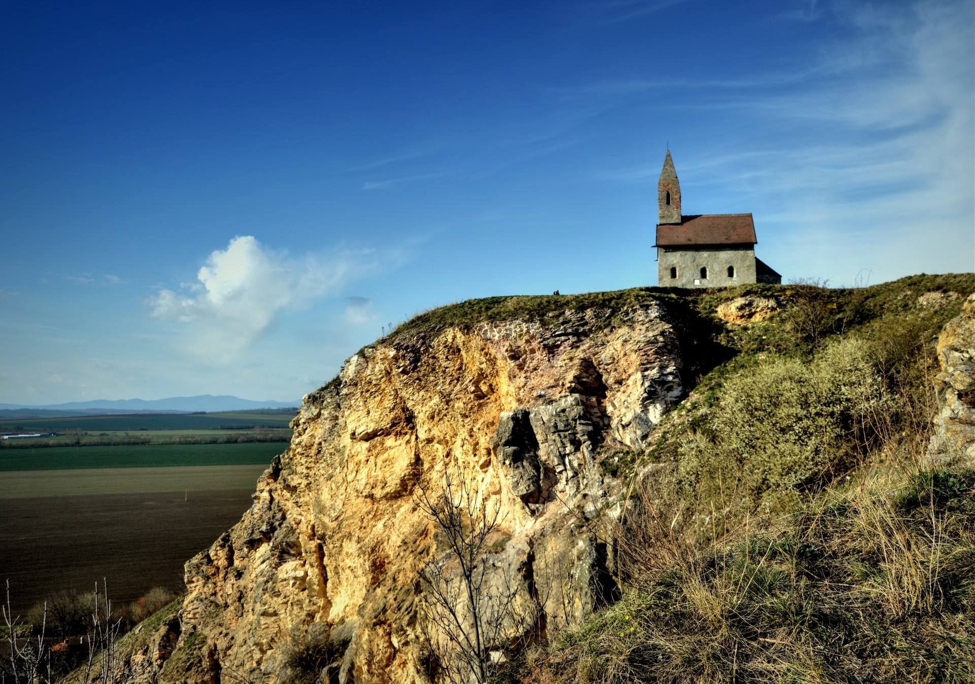 Church On Cliff Free Stock Photo Public Domain Pictures
