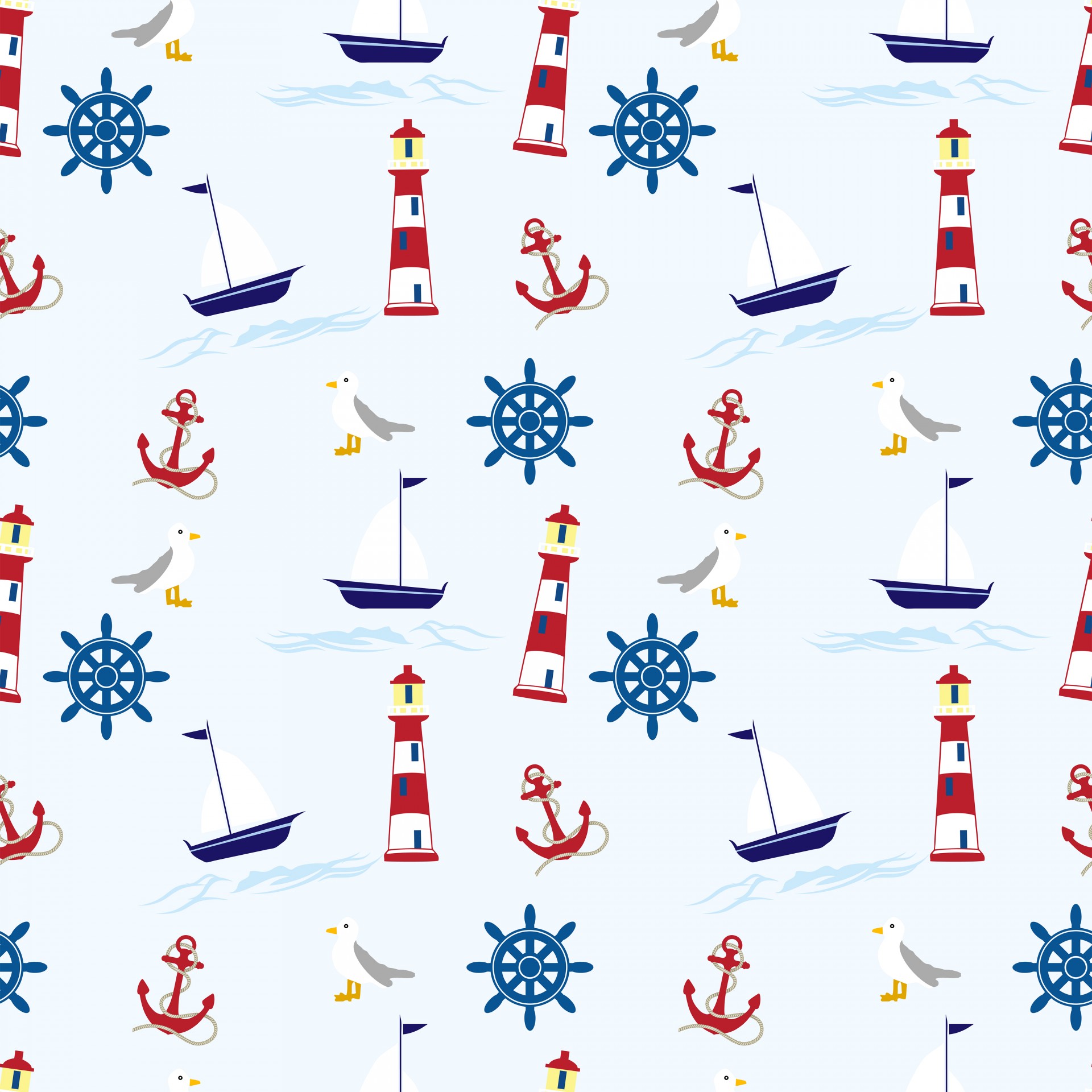 Nautical Wallpaper Pattern Seamless