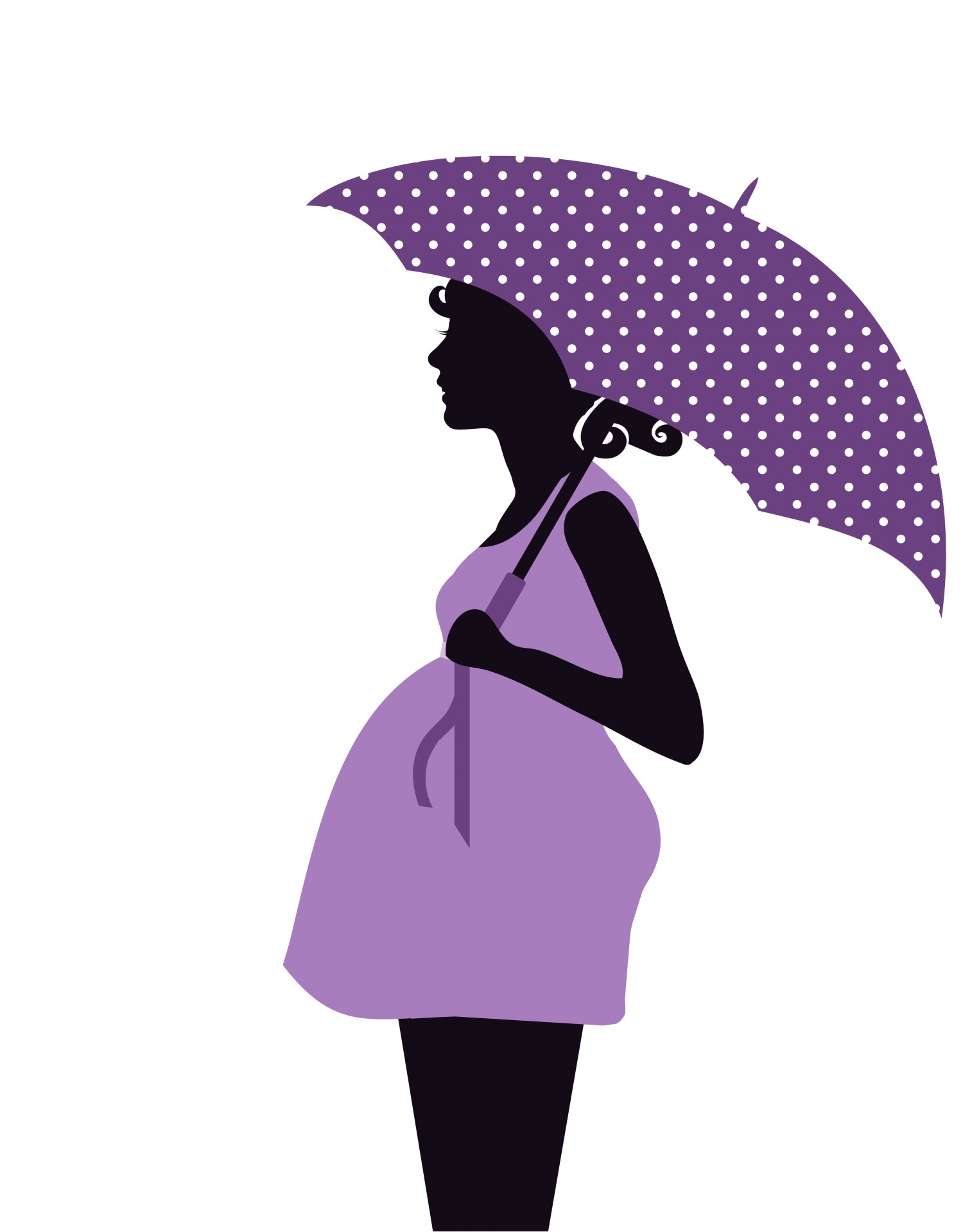Gravide Femeie Silhouette Clipart