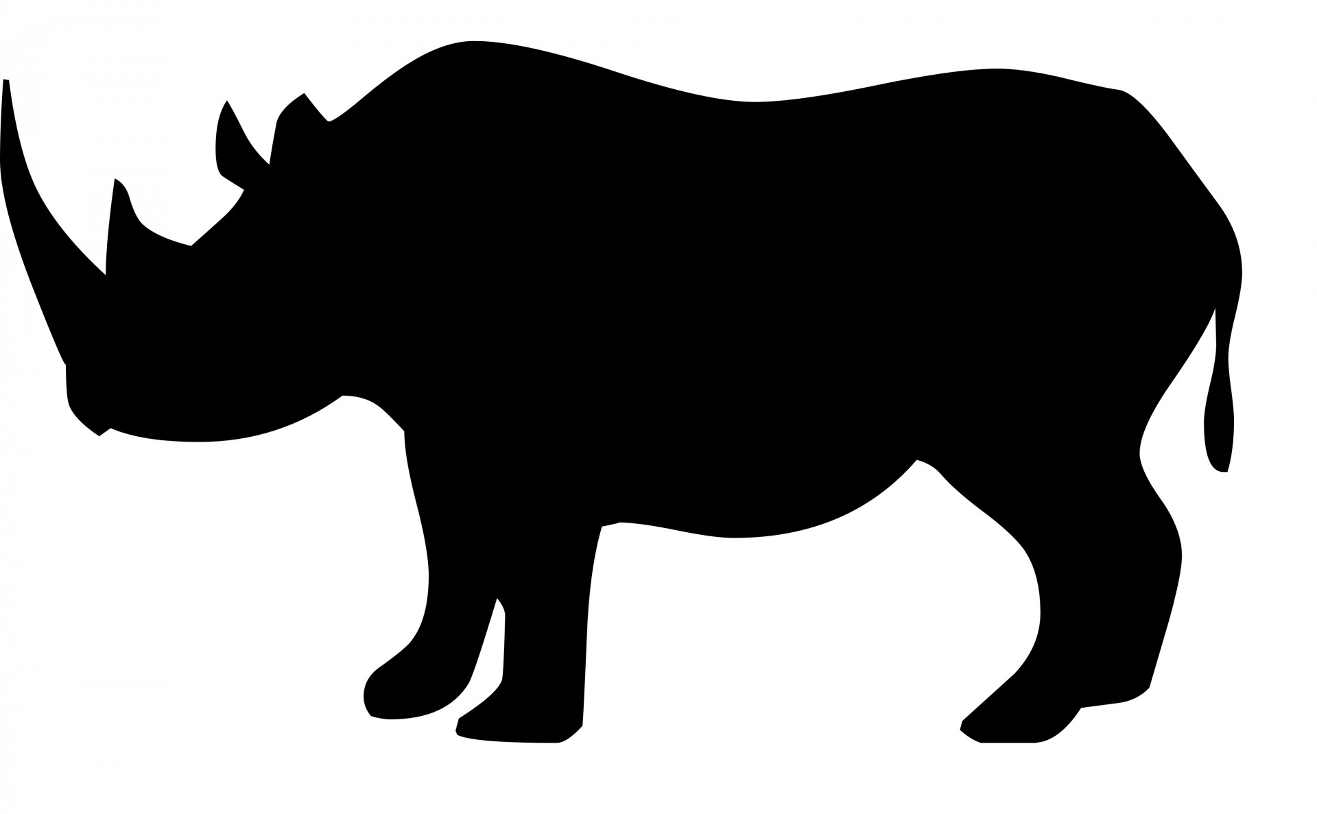 Rhino Silhouette Free Stock Photo Public Domain Pictures