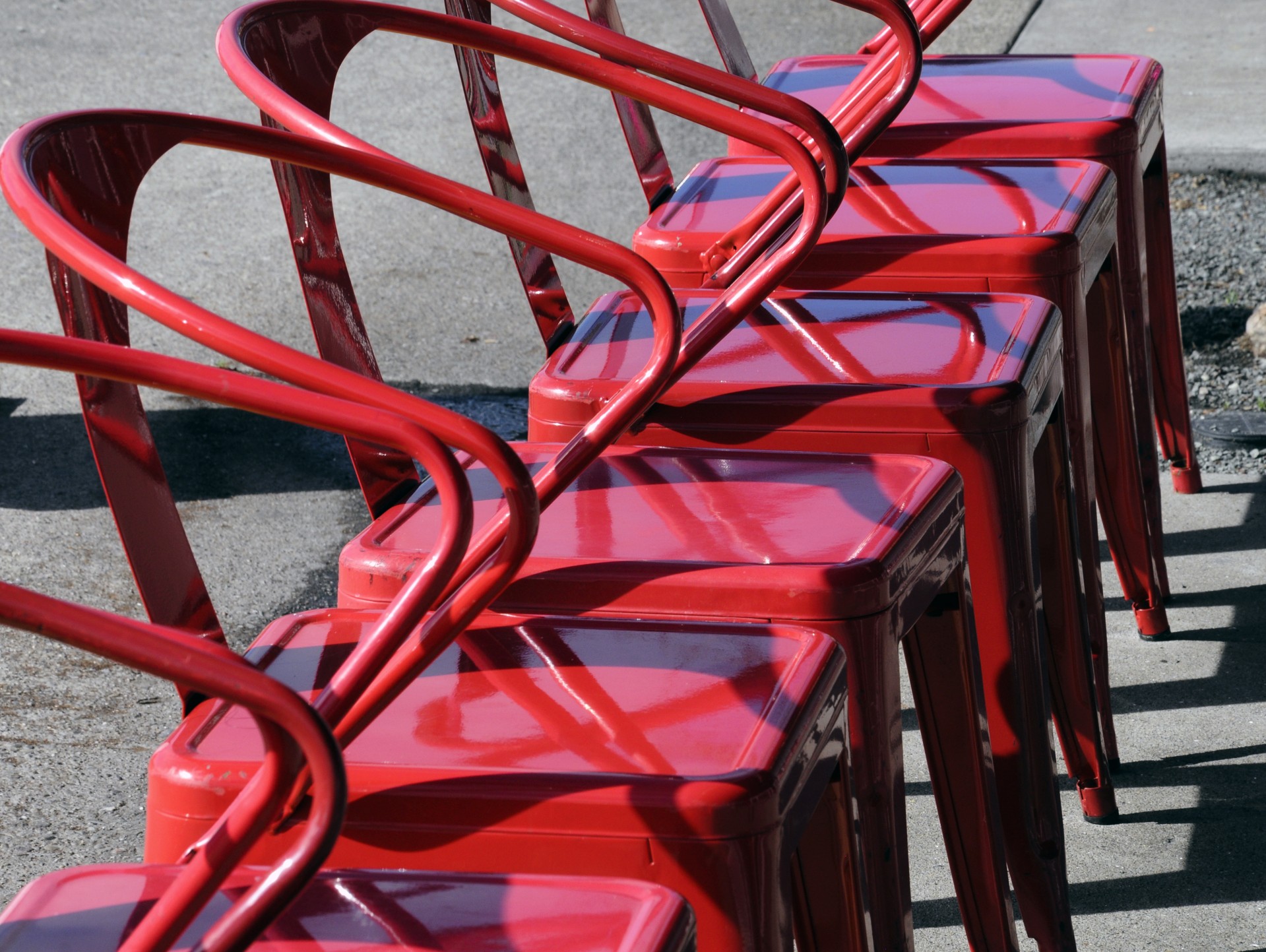 Row Of Red Chairs Free Stock Photo - Public Domain Pictures