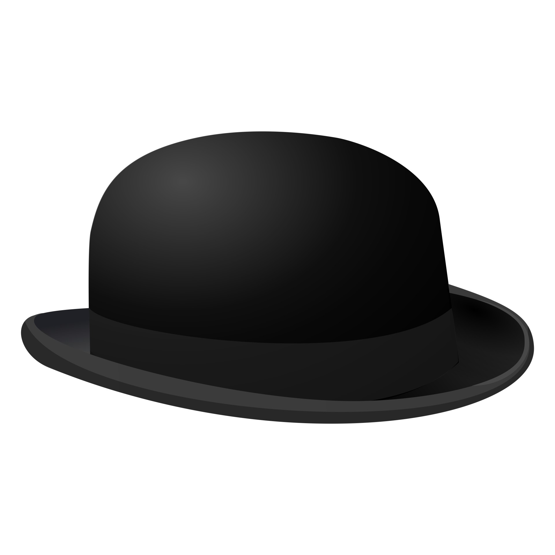 Silhouette Symbol Of Bowler Hat Free Stock Photo - Public Domain Pictures