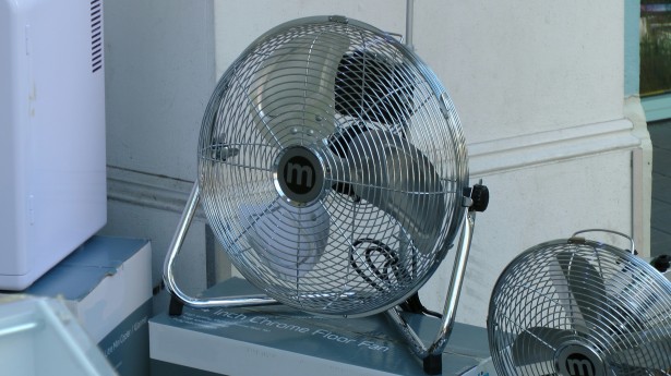 chrome kitchen wall fan