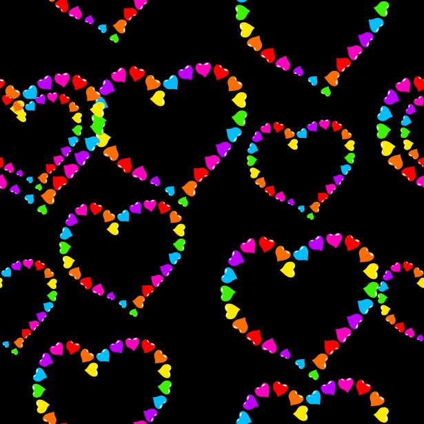 Rainbow Hearts Tile Free Stock Photo - Public Domain Pictures