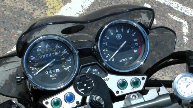 Pour Yamaha XJR 1300 2004-2017 XJR1300 Indicateur de vitesse de moto 1-6  Niveau Compteur de vitesse (Bleu)