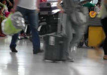 Airport Passengers Walking