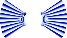 Синий абстрактный фон Вентилятор Форма