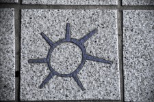 Cement Tile with Sunshine Design