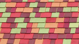 Colorful Roof Tiles Background