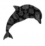 Dolphin With Henna Mehndi Pattern
