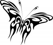 Drawing of a black butterfly