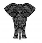 Elefante con el patrón mehndi de la alhe