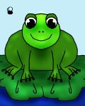 Frog illustration in color