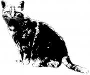 La tinta del gato Dibujo estilizado vect