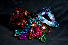 Mardi Gras Beads And Masks
